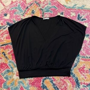Zara Black V-Neck Blouse
